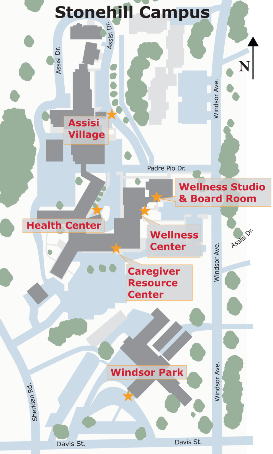 Stonehill Campus Map 2026