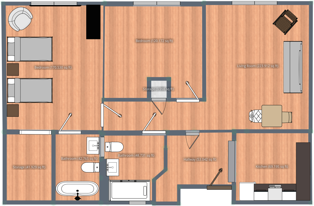 Interactive 3D scene